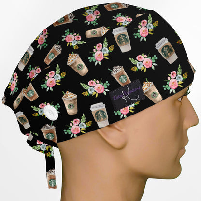 Brewed & Boujee Floral Surgeon Scrub Cap