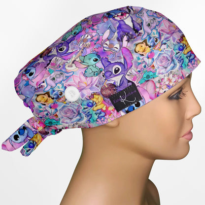 Aloha Alien Low-Tie Surgeon Scrub Cap