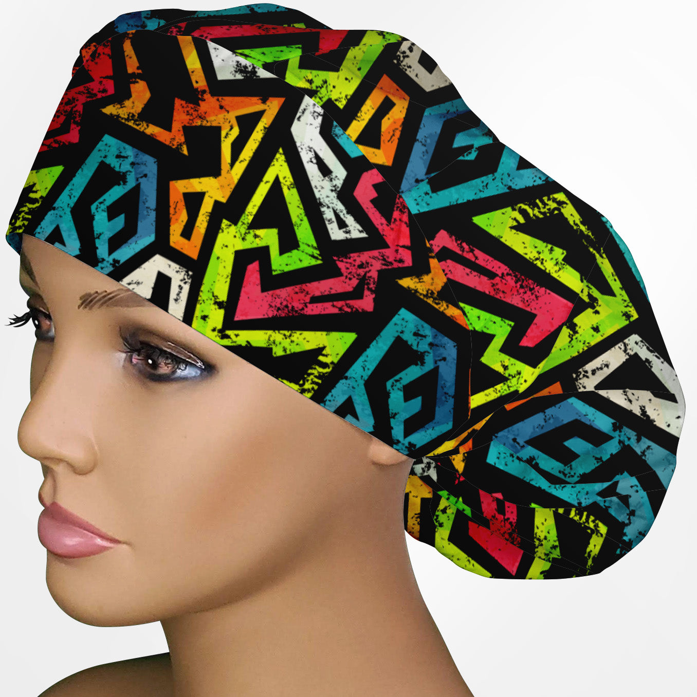 Street Art Bouffant Scrub Cap