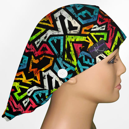 Street Art Bouffant Scrub Cap