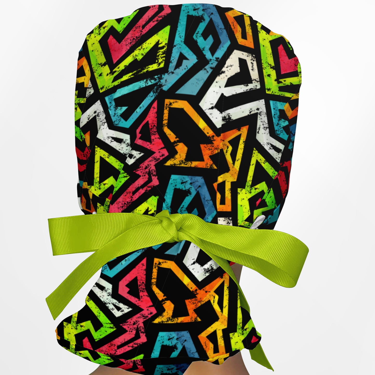 Street Art Ponytail Scrub Cap