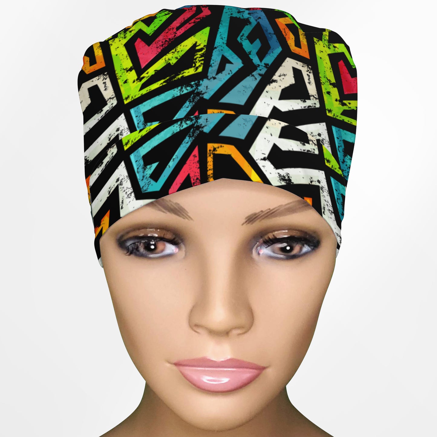 Street Art Ponytail Scrub Cap