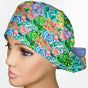 Succulents Ponytail Scrub Cap
