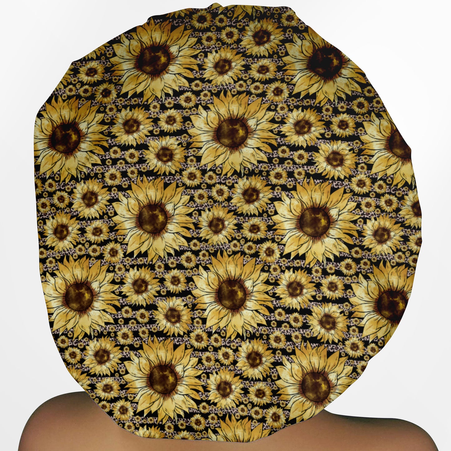 Sunflower Stripes Bouffant Scrub Cap