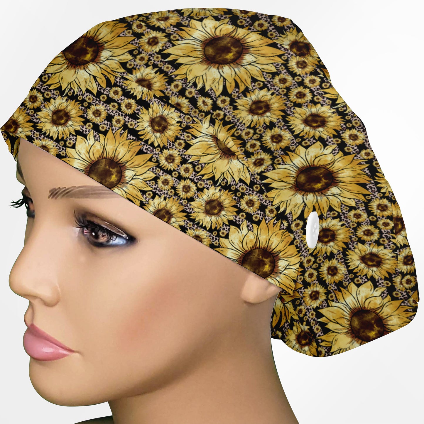 Sunflower Stripes Euro Scrub Cap