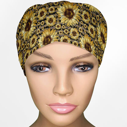 Sunflower Stripes Euro Scrub Cap