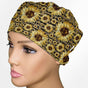 Sunflower Stripes Low-Tie Surgeon Scrub Cap