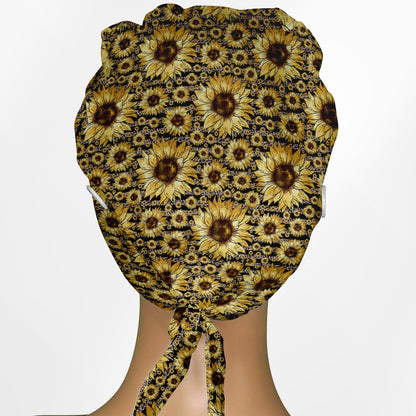 Sunflower Stripes Low-Tie Surgeon Scrub Cap