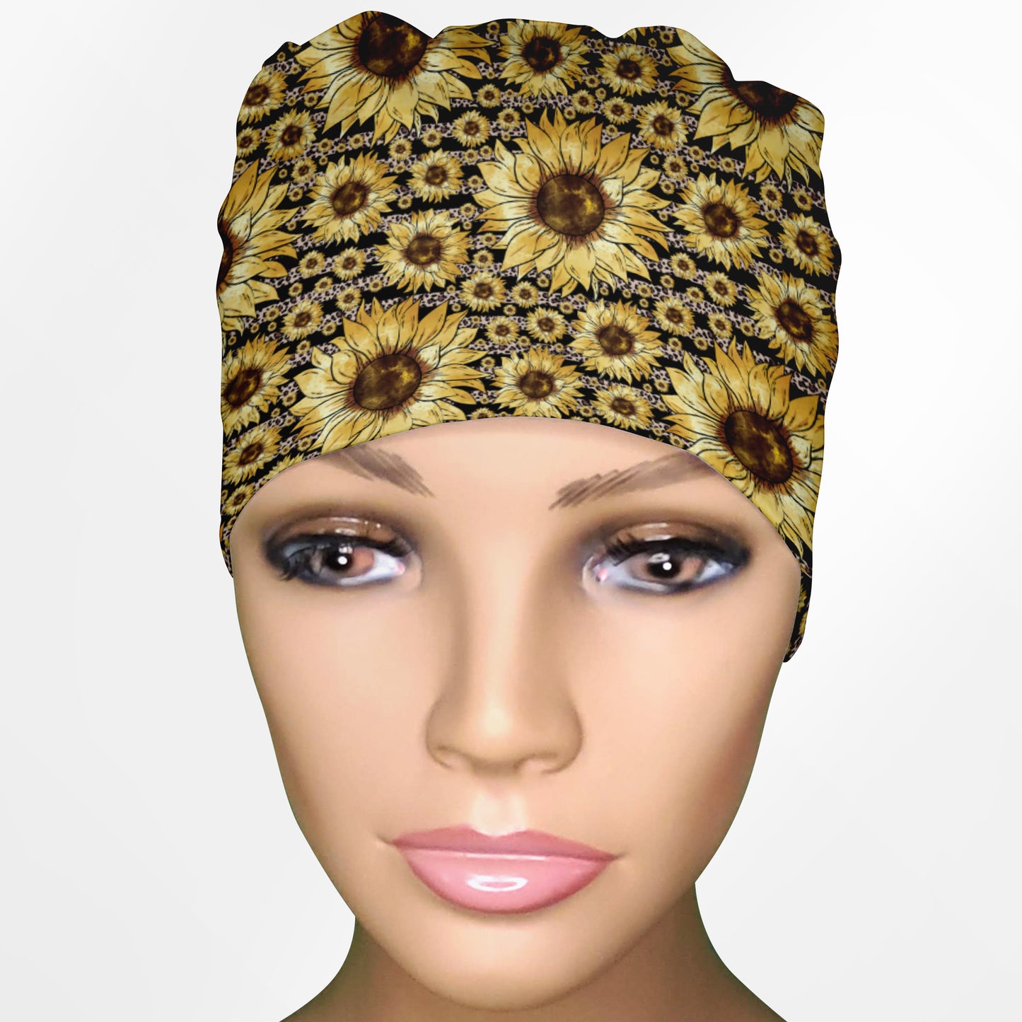Sunflower Stripes Low-Tie Surgeon Scrub Cap