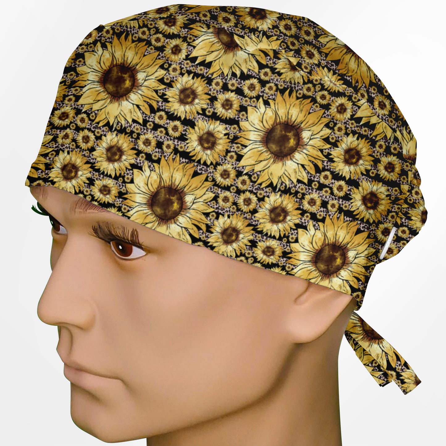 Sunflower Stripes Surgeon Scrub Cap