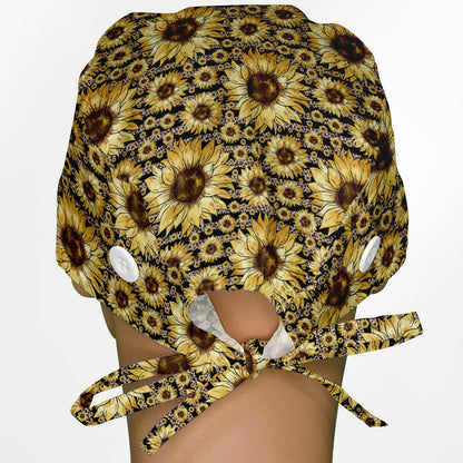 Sunflower Stripes Surgeon Scrub Cap