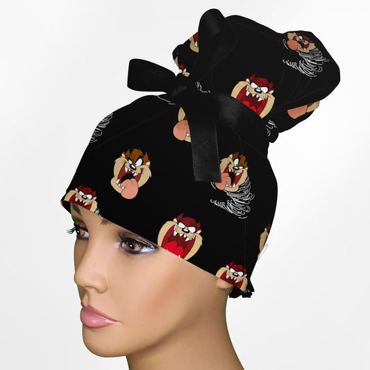Furry Spin High Bun Ponytail Scrub Cap