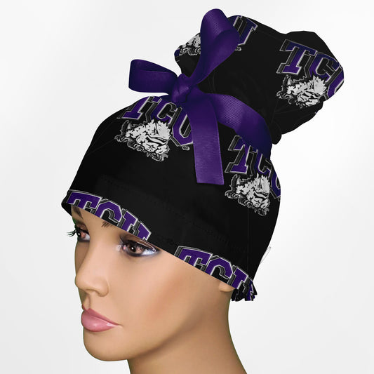 TCU High Bun Ponytail Scrub Cap