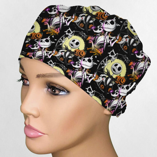 Fright Before Christmas Low-Tie Surgeon Scrub Cap