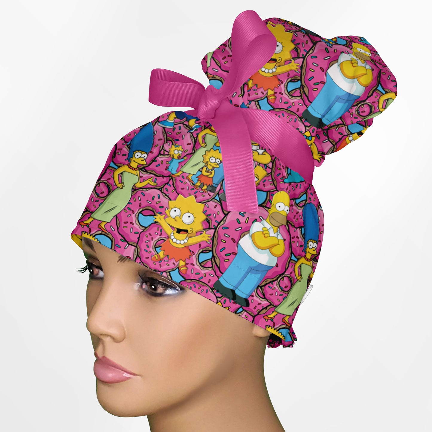 The Simpsons High Bun Ponytail Scrub Cap