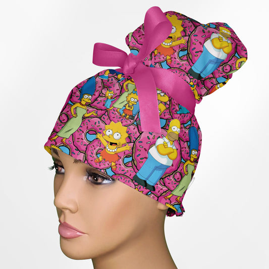 The Simpsons High Bun Ponytail Scrub Cap