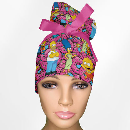 The Simpsons High Bun Ponytail Scrub Cap