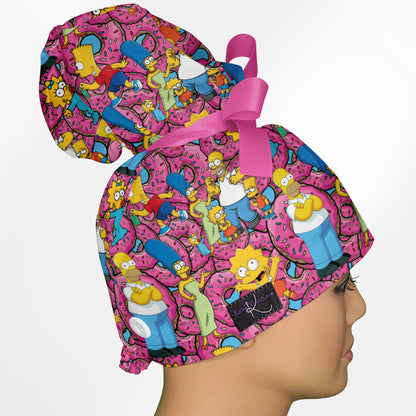 The Simpsons High Bun Ponytail Scrub Cap