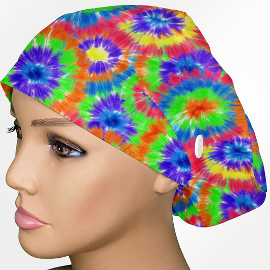 Tie Dye Euro Scrub Cap