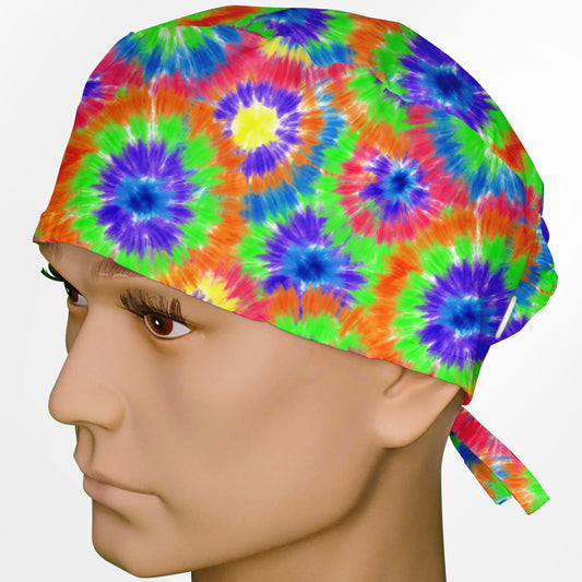 Tie Dye Surgeon Scrub Cap