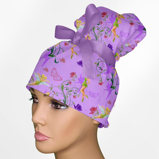 Garden Flicker High Bun Ponytail Scrub Cap