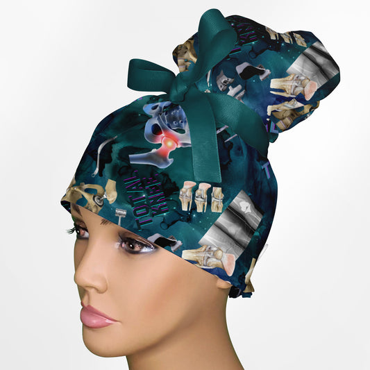 Total Knees And Hips High Bun Ponytail Scrub Cap