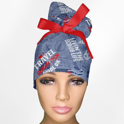 Travel Tech High Bun Ponytail Scrub Cap