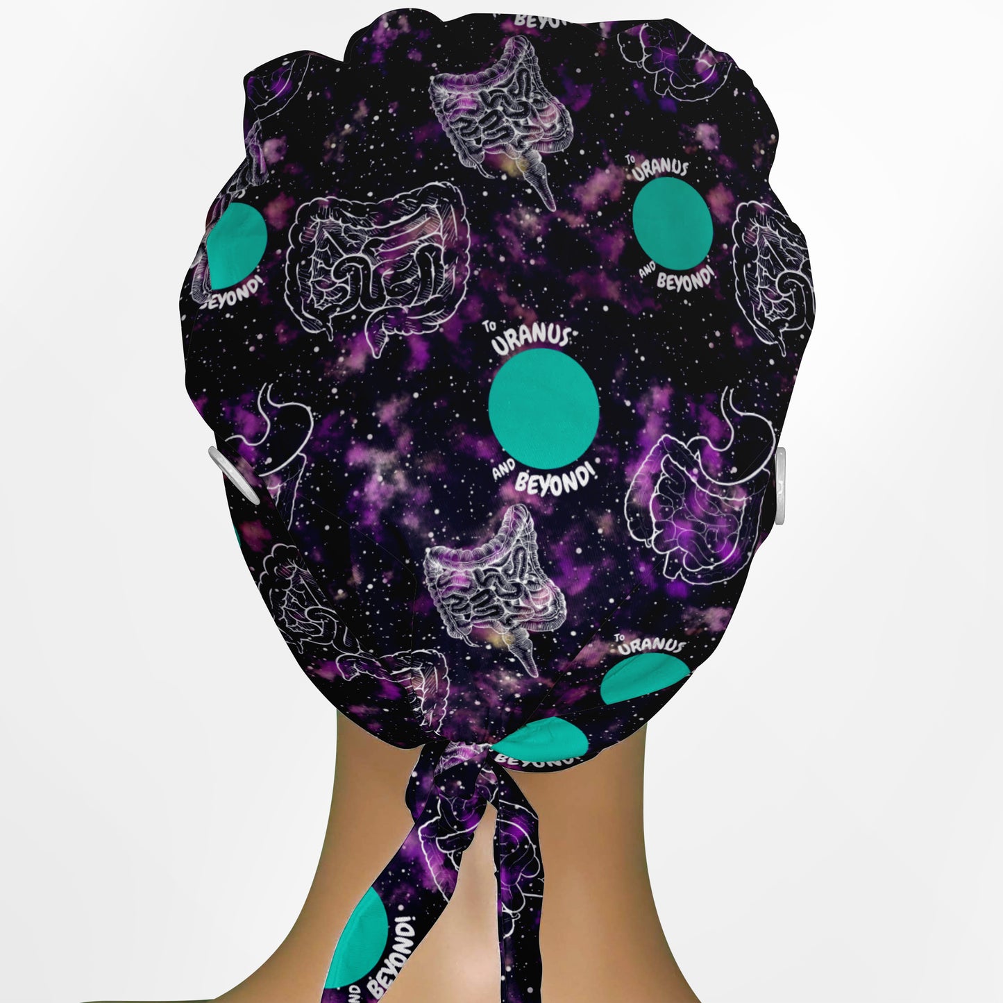 Uranus And Beyond Low-Tie Surgeon Scrub Cap