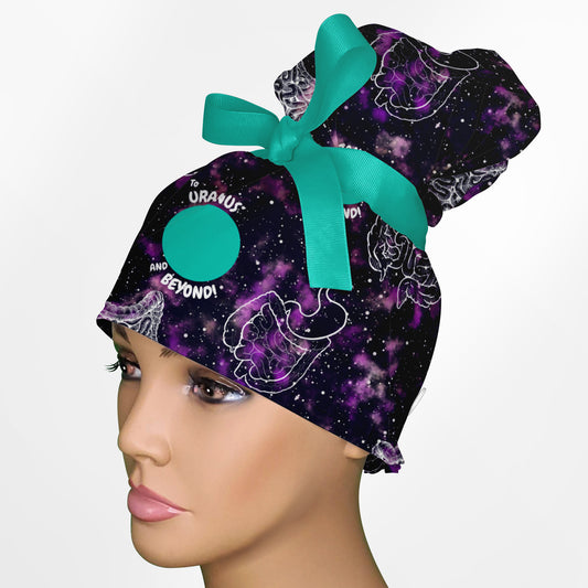 Uranus And Beyond High Bun Ponytail Scrub Cap