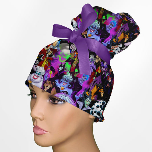 Villains High Bun Ponytail Scrub Cap