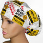 Warning Bouffant Scrub Cap