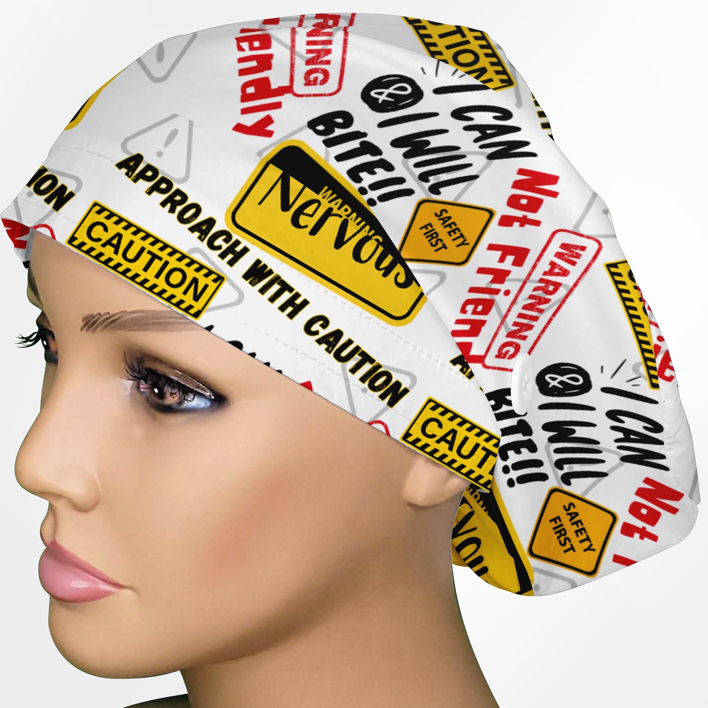 Warning Euro Scrub Cap