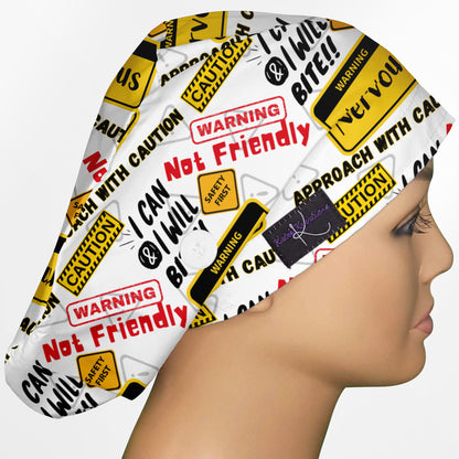 Warning Euro Scrub Cap