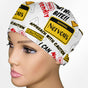 Warning Low-Tie Surgeon Scrub Cap