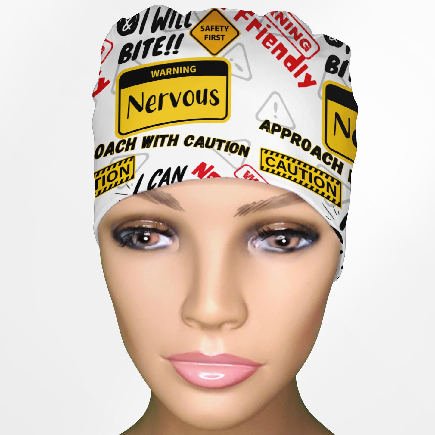 Warning Low-Tie Surgeon Scrub Cap
