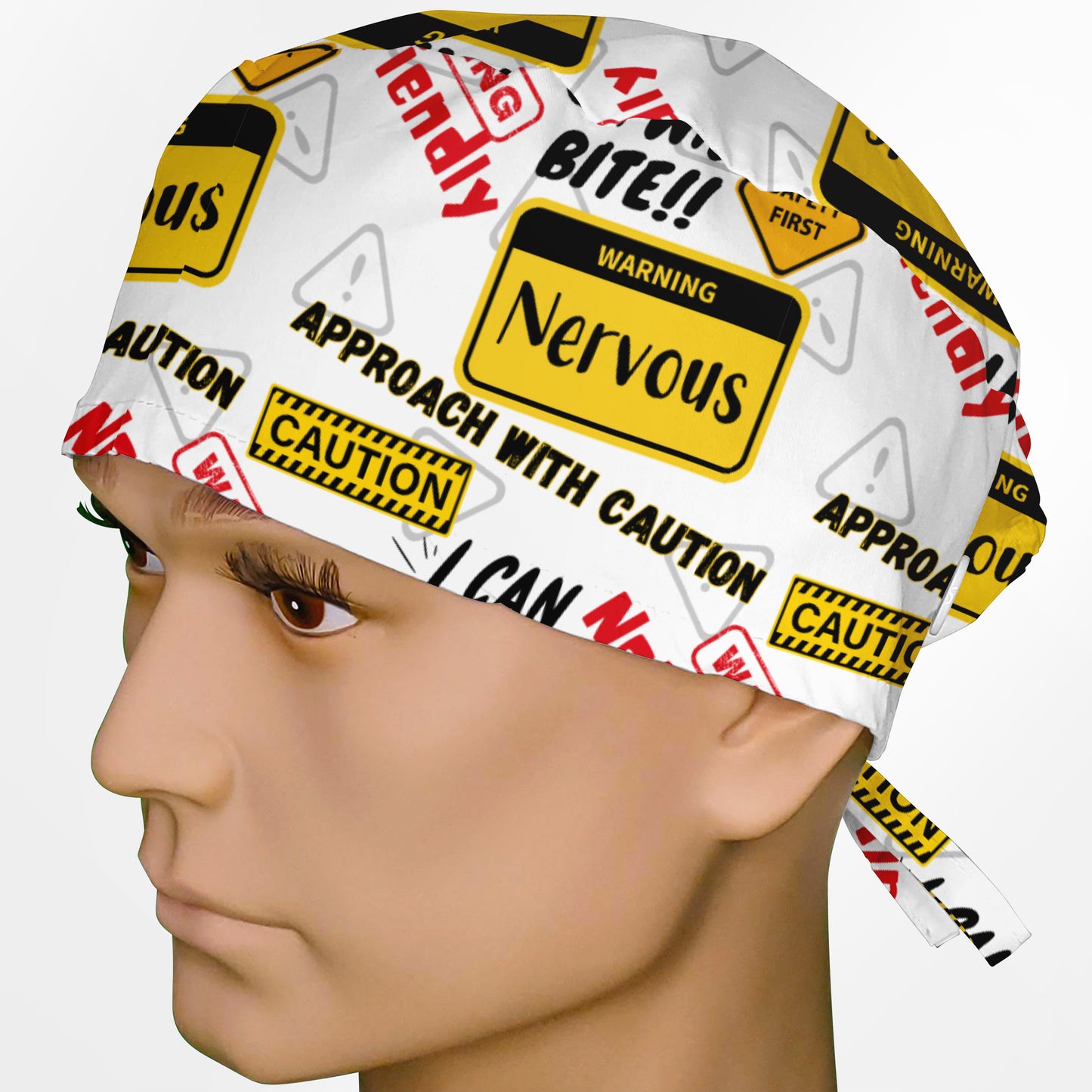 Warning Surgeon Scrub Cap