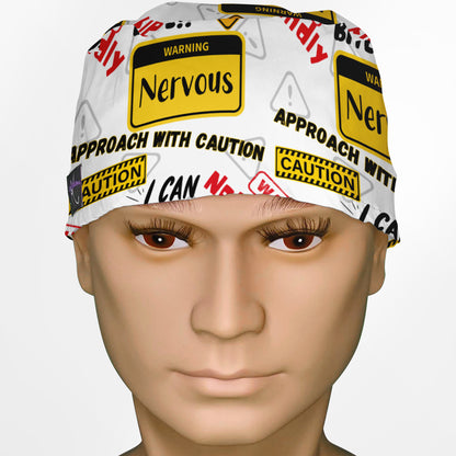 Warning Surgeon Scrub Cap