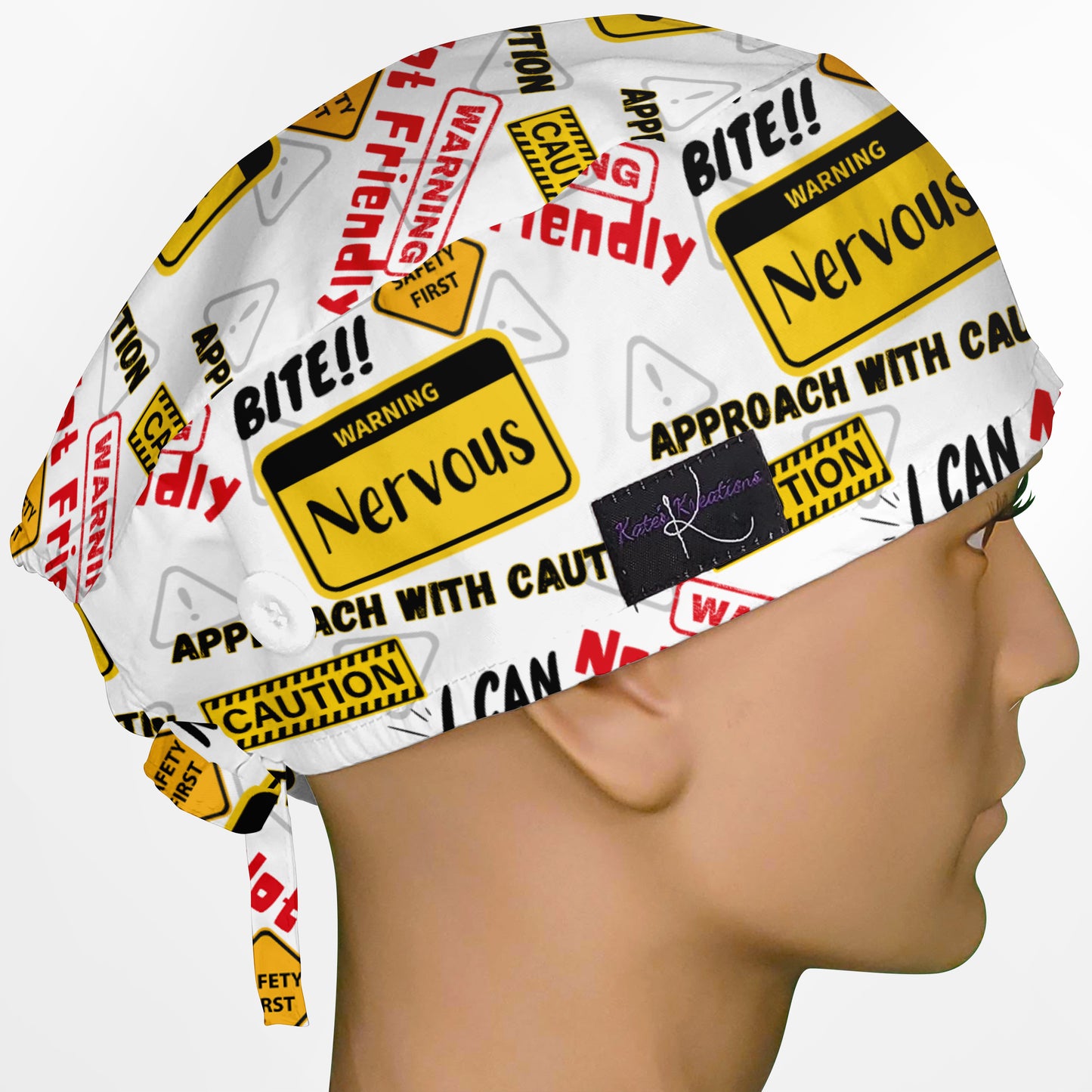 Warning Surgeon Scrub Cap