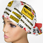 Warning Ponytail Scrub Cap