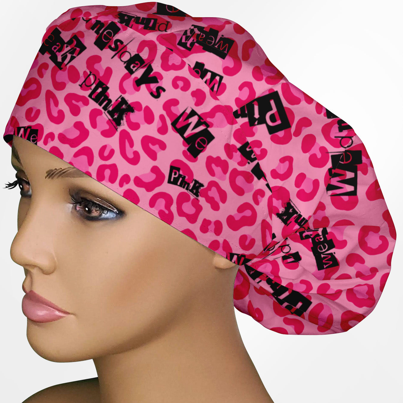 Wednesdays We Wear Pink Bouffant Scrub Cap