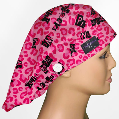 Wednesdays We Wear Pink Bouffant Scrub Cap