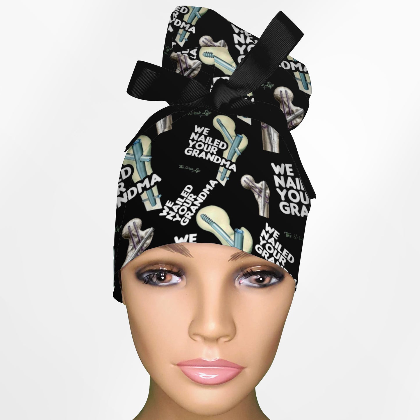 We Nailed Your Grandma High Bun Ponytail Scrub Cap