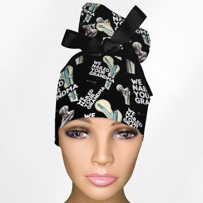 We Nailed Your Grandma High Bun Ponytail Scrub Cap