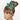 Western Brown High Bun Ponytail Scrub Cap
