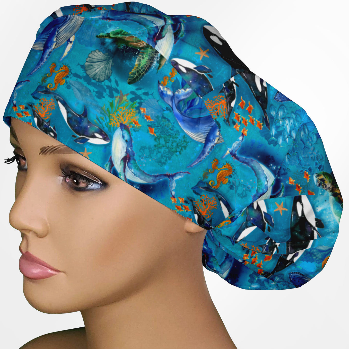 Whales Bouffant Scrub Cap