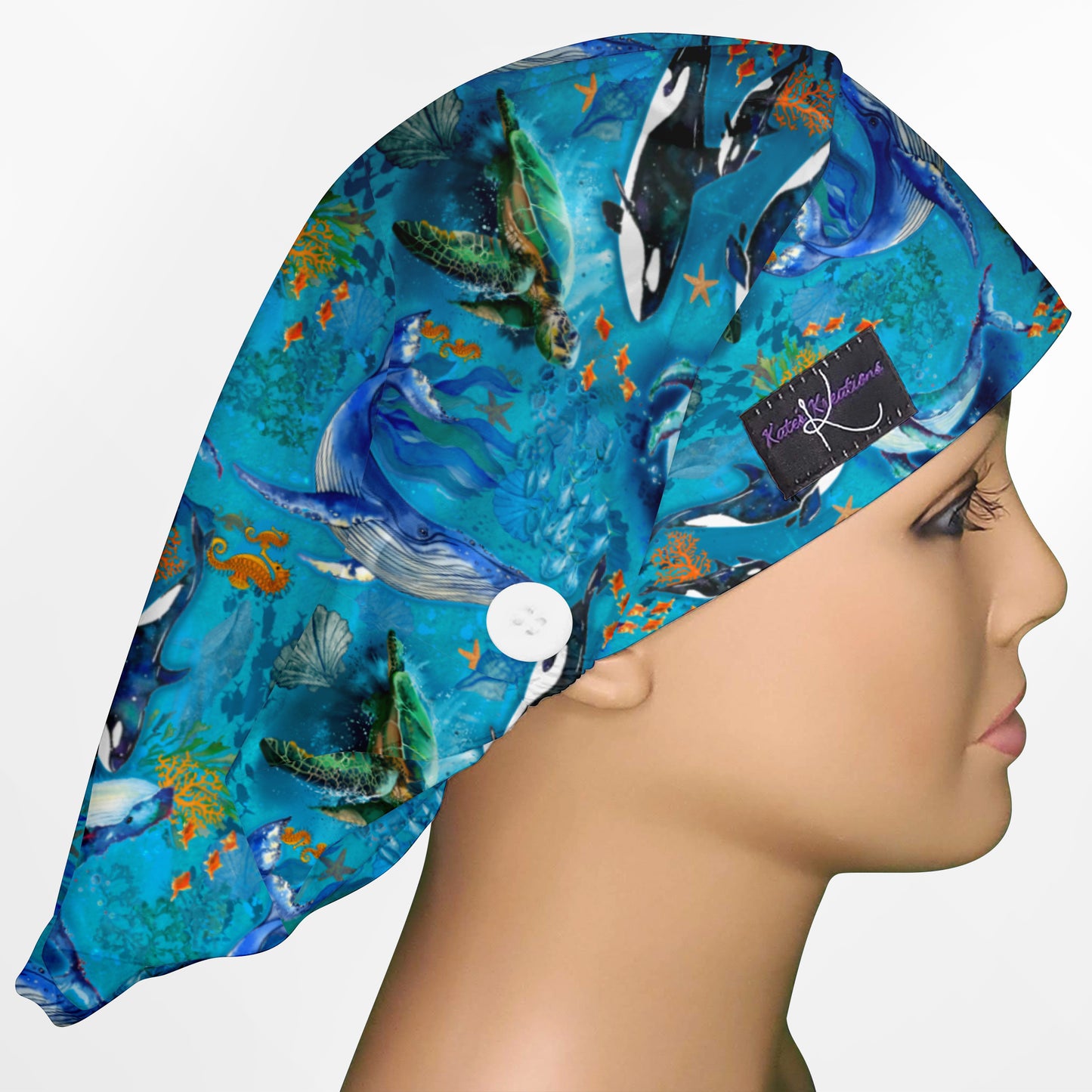 Whales Bouffant Scrub Cap