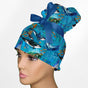 Whales High Bun Ponytail Scrub Cap