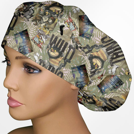 Where The Wild Things Are Bouffant Scrub Cap