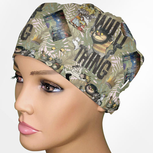 Where The Wild Things Are Low-Tie Surgeon Scrub Cap