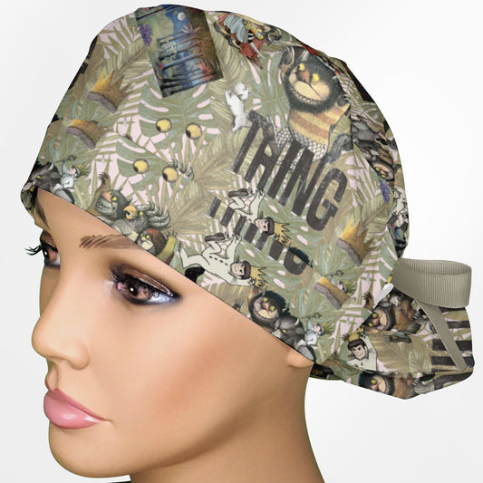 Where The Wild Things Are Ponytail Scrub Cap